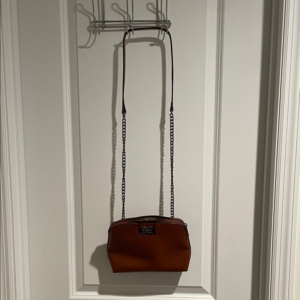 Sam Edelman Brown Crossbody Bag with Chain Strap